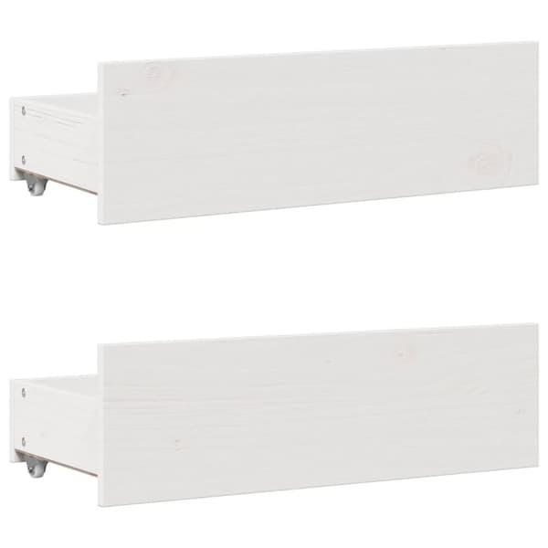 sengeramme m. skuffer 160x200 cm uden madras massivt fyr hvid