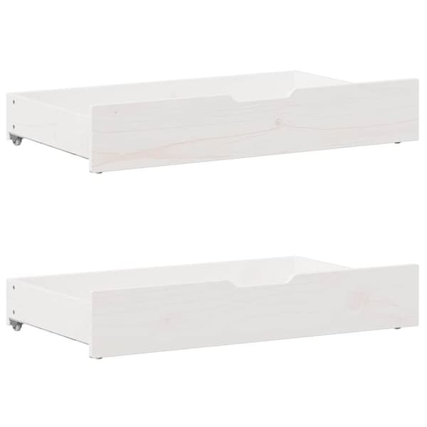 sengeramme uden madras 200x200 cm massivt fyrretræ hvid