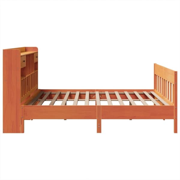 sengeramme uden madras 180x200 cm massivt fyrretræ gyldenbrun