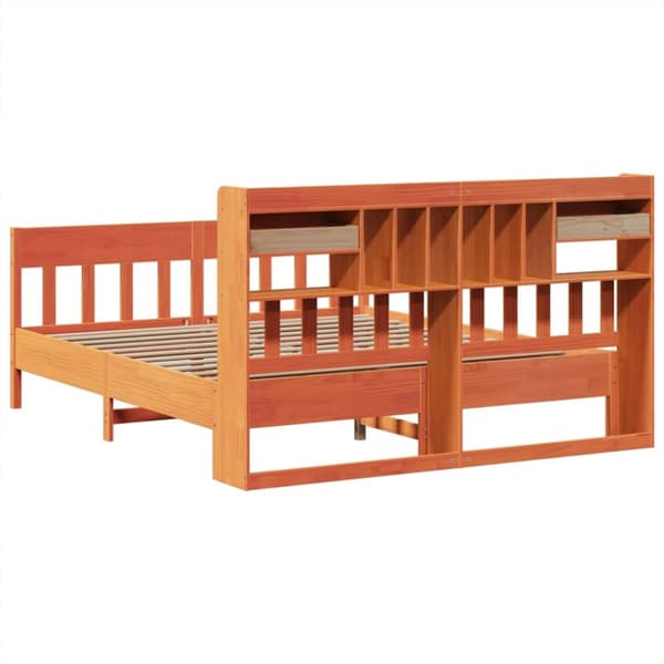 sengeramme uden madras 180x200 cm massivt fyrretræ gyldenbrun
