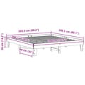 Miniatyrbild 9 av 9: Sängram utan madrass vit 200x200 cm massiv furu