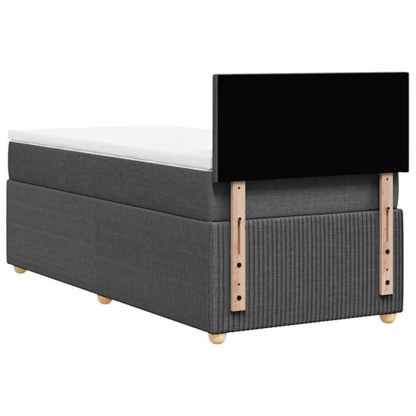 Continental sänky patjalla, tummanharmaa kangas 80x200 cm
