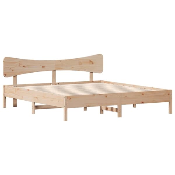sengeramme uden madras 200x200 cm massivt fyrretræ