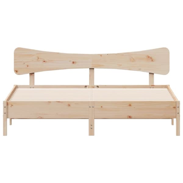 sengeramme uden madras 200x200 cm massivt fyrretræ