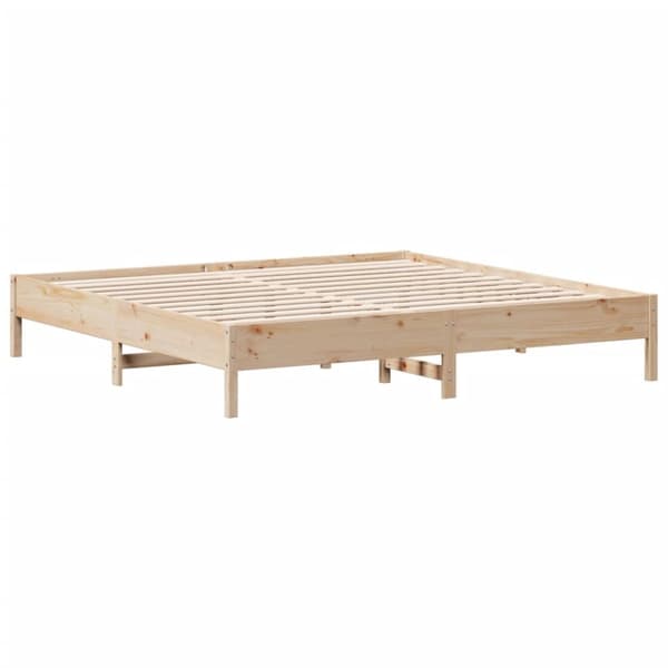 sengeramme uden madras 200x200 cm massivt fyrretræ