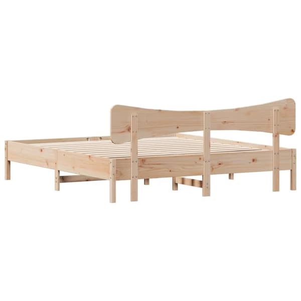 sengeramme uden madras 200x200 cm massivt fyrretræ