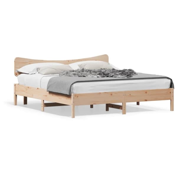 sengeramme uden madras 200x200 cm massivt fyrretræ