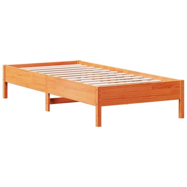 Sängynrunko ilman patjaa vahanruskea 90x190 cm täysi mänty