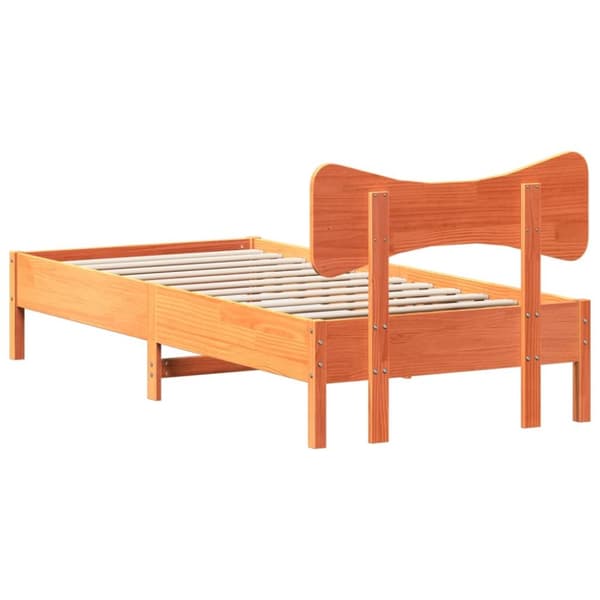 Sängynrunko ilman patjaa vahanruskea 90x190 cm täysi mänty