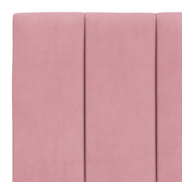 Sängynrunko sängynpäädyllä Pinkki 90x190 cm Velvet