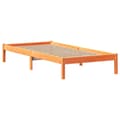 Pikkukuva 5 / 10: Sänky/kirjahylly ilman patjaa vahanruskea 90x200 cm täysi mänty