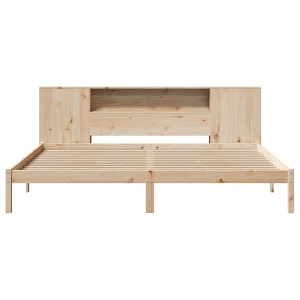 seng med reol uden madras 180x200 cm massivt fyrretræ
