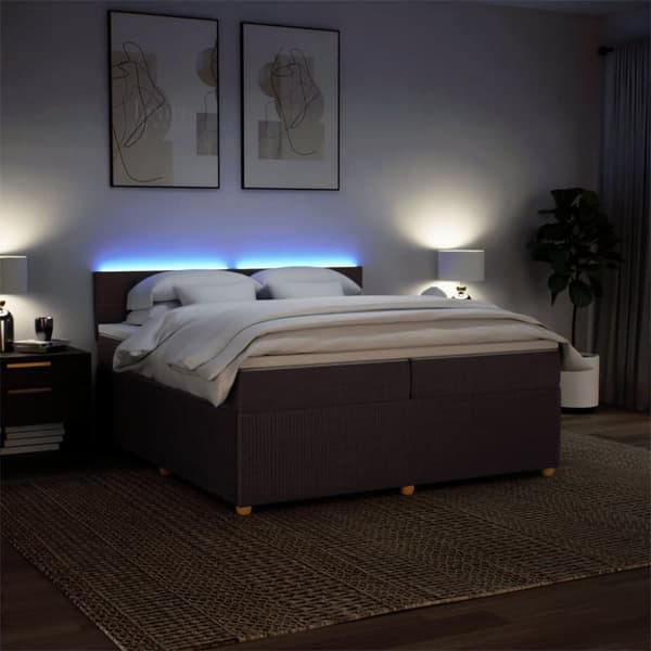 Continental Bed Patja Ruskea Kangas 200x200 cm