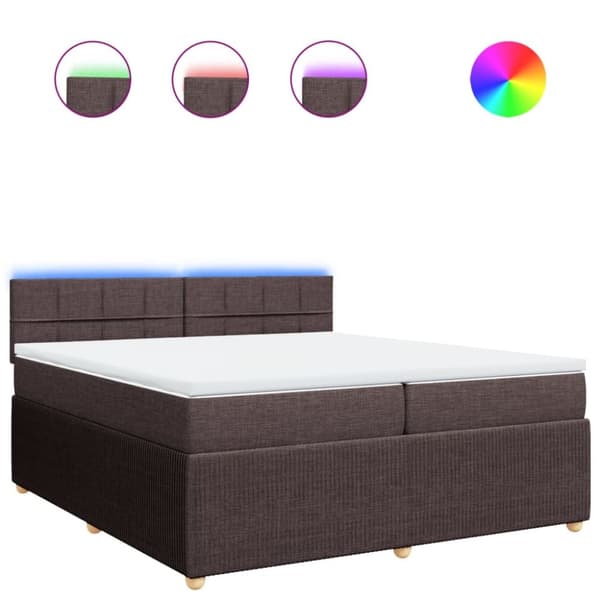 Continental Bed Patja Ruskea Kangas 200x200 cm