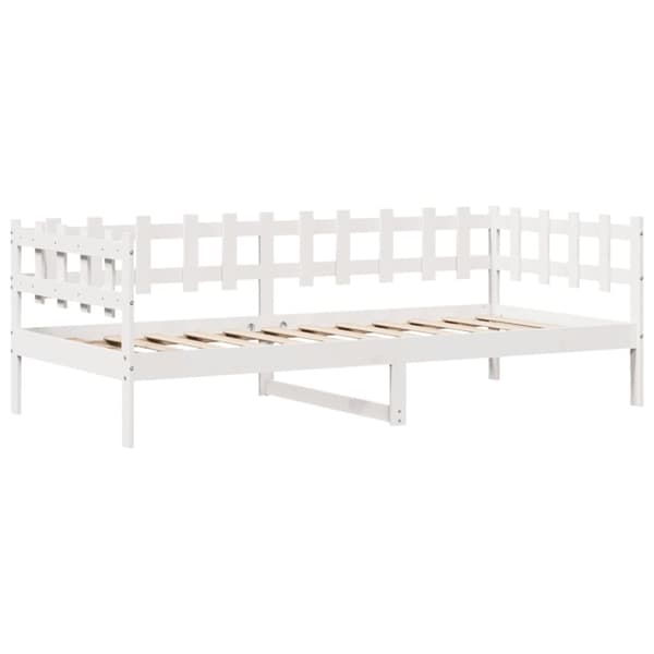 Dagbädd med lådor vit 80x200 cm massiv furu