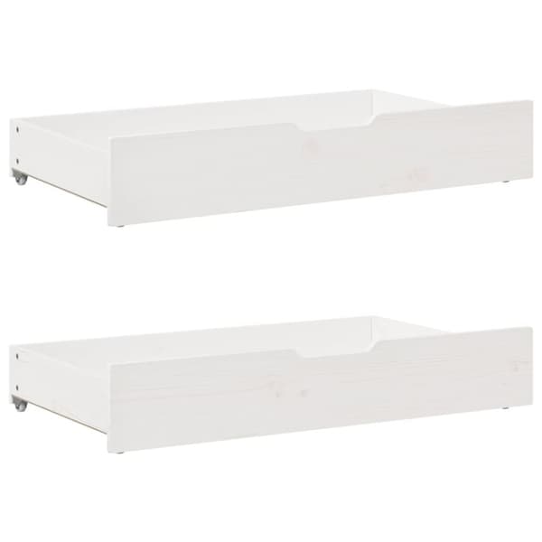 Dagbädd med lådor vit 80x200 cm massiv furu