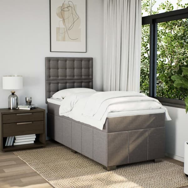 Continental sänky patjalla Taupe Kangas 80x200 cm