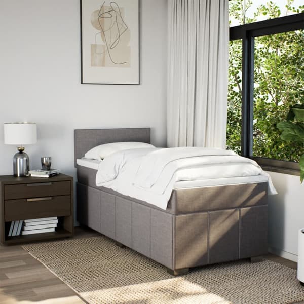 Continental sänky patjalla Taupe Kangas 90x190 cm