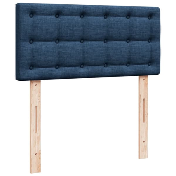 kontinentalseng med madras 90x190 cm stof blå