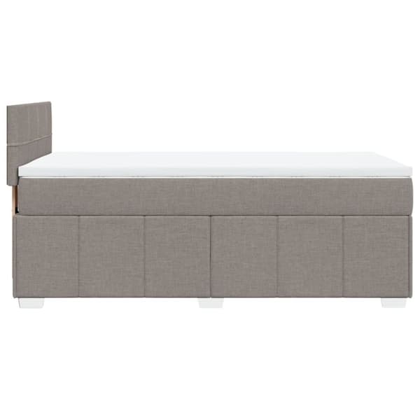 kontinentalseng med madras 90x200 cm stof gråbrun