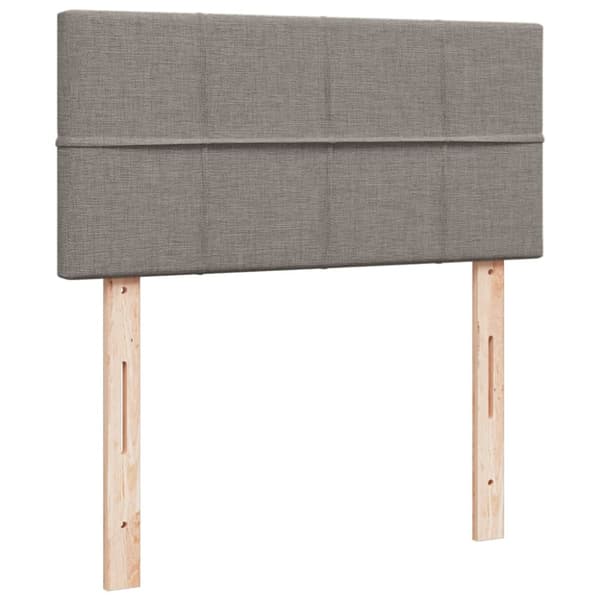 kontinentalseng med madras 90x200 cm stof gråbrun
