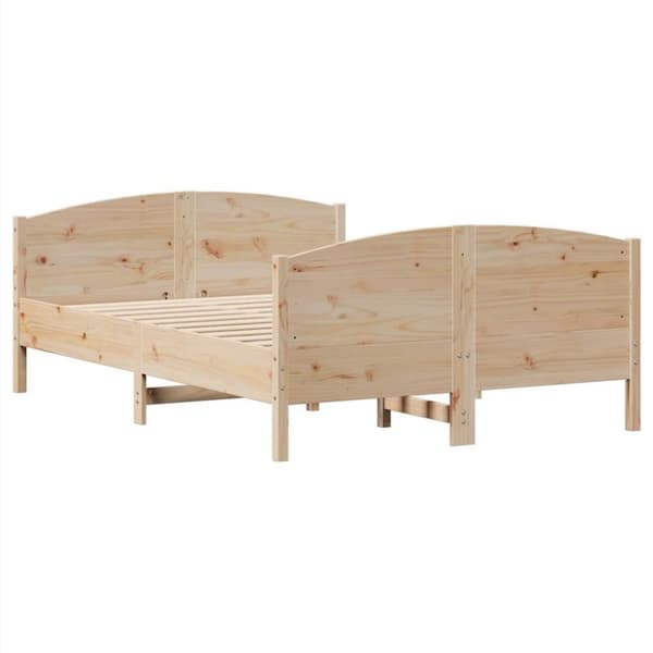 sengeramme uden madras 120x190 cm massivt fyrretræ