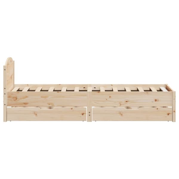 sengeramme uden madras 100x200 cm massivt fyrretræ