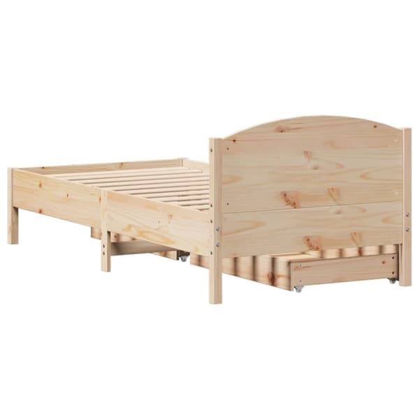 sengeramme uden madras 100x200 cm massivt fyrretræ