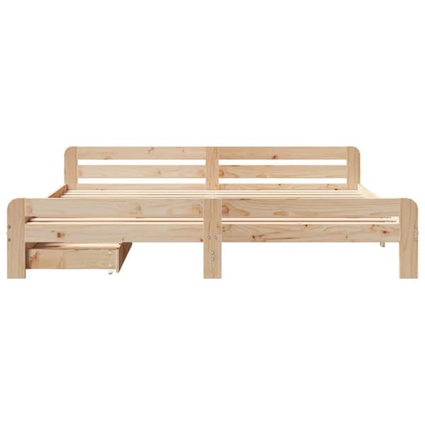 sengeramme uden madras 200x200 cm massivt fyrretræ