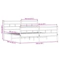 Miniatyrbillede 9 af 9: sengeramme uden madras 193x203 cm metal sonoma-eg