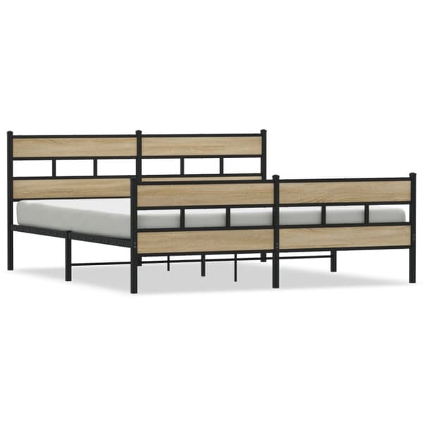 sengeramme uden madras 193x203 cm metal sonoma-eg