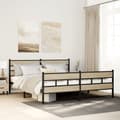 Miniatyrbillede 1 af 9: sengeramme uden madras 193x203 cm metal sonoma-eg