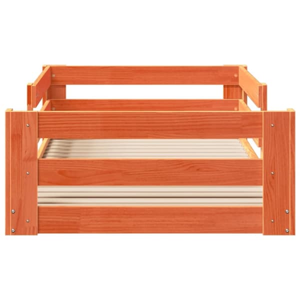 sengeramme uden madras 80x200 cm massivt fyrretræ gyldenbrun