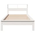 Miniatyrbillede 4 af 9: seng med reol uden madras 100x200 cm massivt fyrretræ hvid