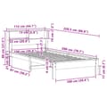 Miniatyrbillede 9 af 9: seng med reol uden madras 100x200 cm massivt fyrretræ hvid