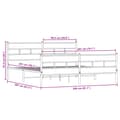 Miniatyrbillede 9 af 9: sengeramme uden madras 200x200 cm metal røget egetræsfarve