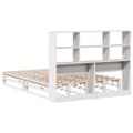 Miniatyrbillede 8 af 10: seng med reol uden madras 120x190 cm massivt træ hvid