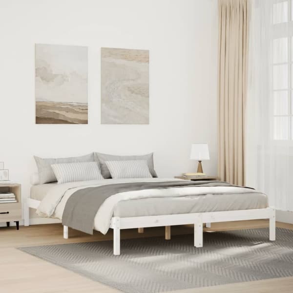 ekstra lang sengeramme uden madras 140x210 cm massivt fyrretræ