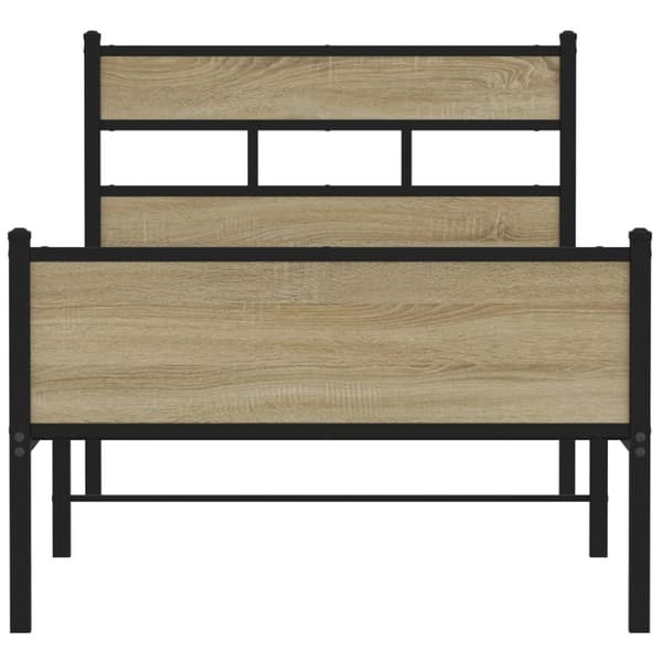 sengeramme 80x200 cm uden madras konstrueret træ sonoma-eg