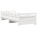 Miniatyrbillede 6 af 10: daybed med udtræk og madrasser 90x200 cm massivt fyrretræ hvid