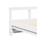 Miniatyrbillede 8 af 10: daybed med udtræk og madrasser 90x200 cm massivt fyrretræ hvid