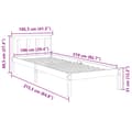 Miniatyrbillede 9 af 9: ekstra lang sengeramme uden madras 100x210 cm massivt fyrretræ