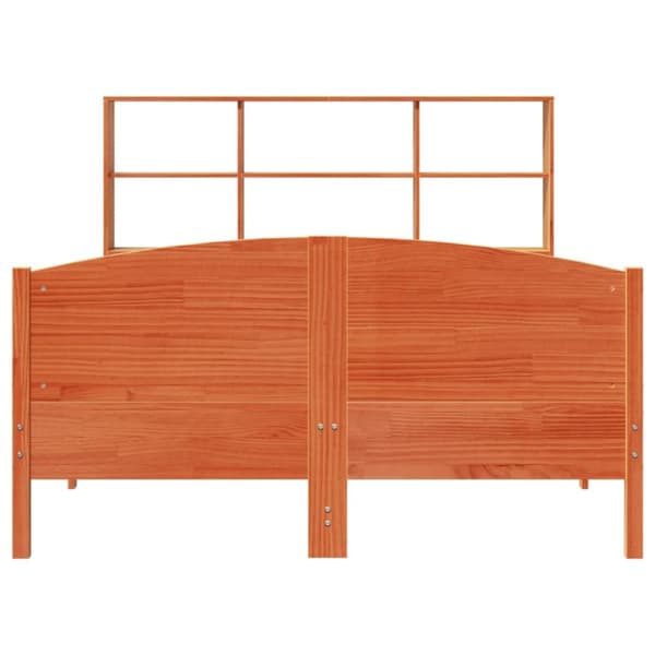 seng med reol uden madras 120x200cm massivt fyrretræ gyldenbrun