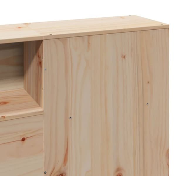 Sängram utan madrass 200x200 cm massiv furu
