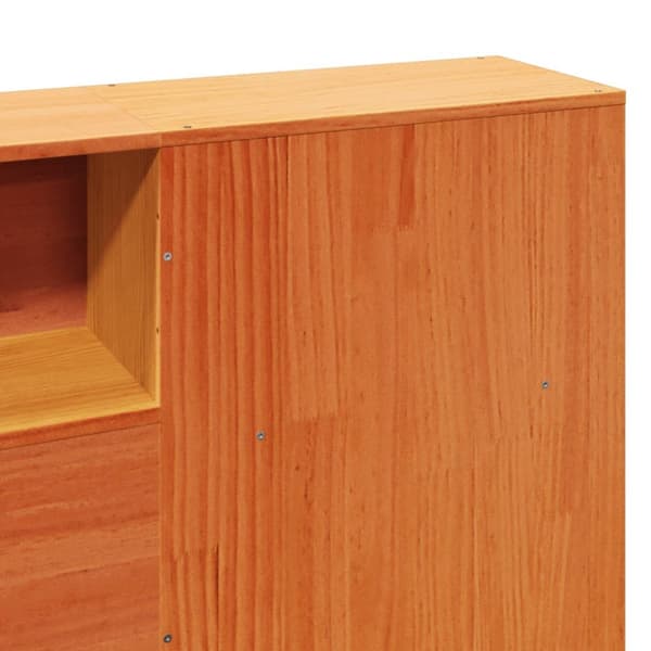 sengeramme uden madras 200x200 cm massivt fyrretræ gyldenbrun