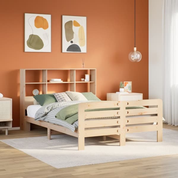 sengeramme uden madras 140x200 cm massivt fyrretræ