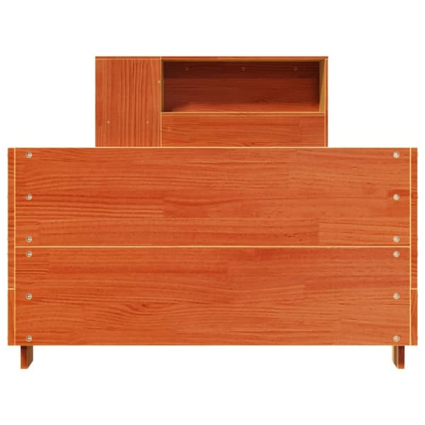 sengeramme uden madras 100x200 cm massivt fyrretræ gyldenbrun