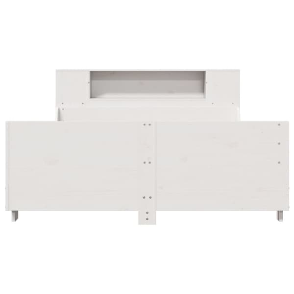 sengeramme uden madras 140x190 cm massivt fyrretræ hvid