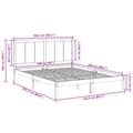 Miniatyrbillede 9 af 9: ekstra lang sengeramme uden madras 160x220 cm massivt træ