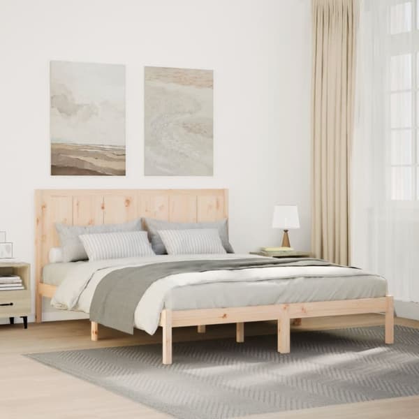 ekstra lang sengeramme uden madras 160x220 cm massivt træ